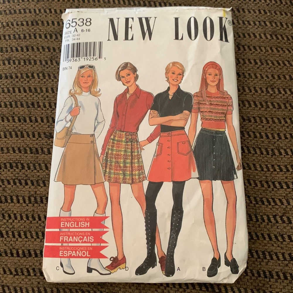 Vintage New Look Skirt Pattern